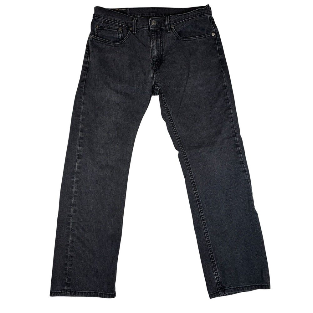 Levi's 559 Denim Jeans Men 32x30 (29" actual) Black Relaxed Straight Fit Stretch